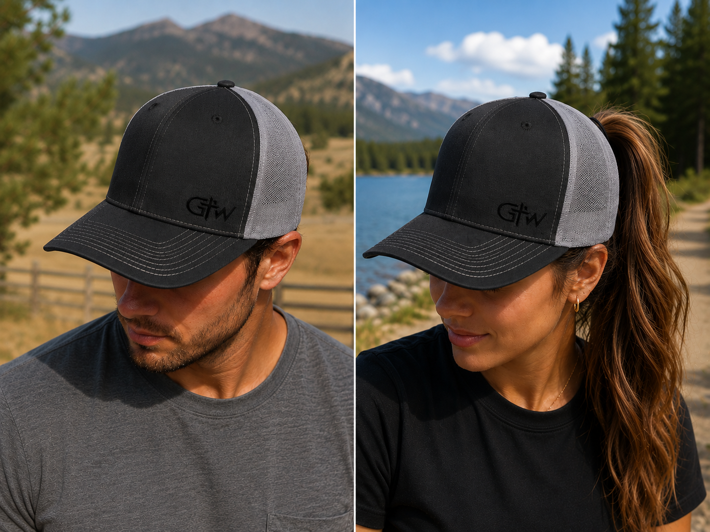 Black/Gray Trucker Hat - TGW