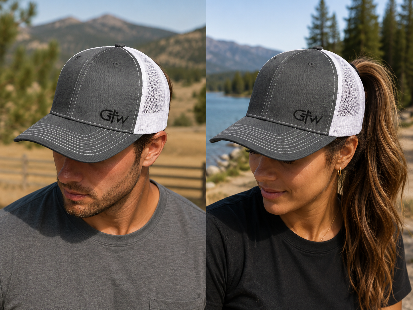Grey/White Trucker Hat - TGW